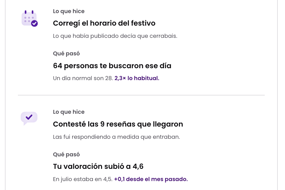 Propietaria cerrando su negocio al final del día mientras Beelma prepara el informe de resultados